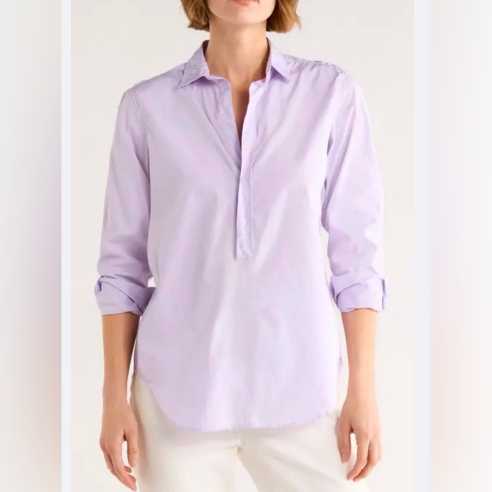 New Talbots Light Purple Button Down Shirt